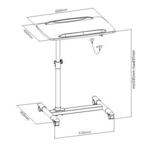 Brateck TS-7 Laptop Projector Trolley Cart Stand ( TS-7)