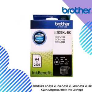 BROTHER LC-539 XL BK/LC-535 XL C/LC-535 XL M/LC-535 XL Y Cyan/Magenta/Black/Yellow Ink Cartridge