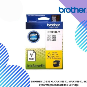 BROTHER LC-539 XL BK/LC-535 XL C/LC-535 XL M/LC-535 XL Y Cyan/Magenta/Black/Yellow Ink Cartridge