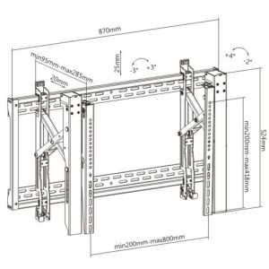 Brateck LVW06-48T Pop-Out Landscape Video Wall Mount ( LVW06-48T )