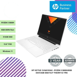 HP VICTUS 15-fb0103AX - RYZEN 5 5600H/8GB D4/512GB SSD/15.6" FHD/W11/2 YRS