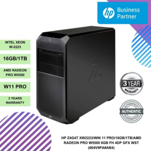 HP Z4G4T XW2223/WIN 11 PRO/16GB/1TB/AMD RADEON PRO W5500 8GB FH 4DP GFX WST (664V9PA#AB4)