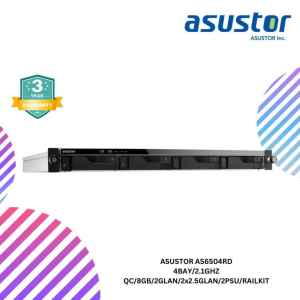 ASUSTOR AS6504RD 4BAY/2.1GHZ QC/8GB/2GLAN/2x2.5GLAN/2PSU/RAILKIT