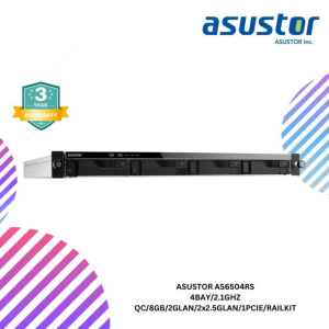 ASUSTOR AS6504RS 4BAY/2.1GHZ QC/8GB/2GLAN/2x2.5GLAN/1PCIE/RAILKIT