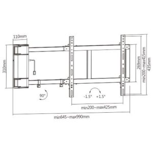 Brateck PLB-MO3G 32-60 inch Motorized TV Wall Mount (PLB-M03G)
