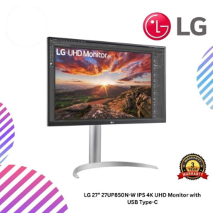 LG 27” 27UP850N-W IPS 4K UHD Monitor with USB Type-C