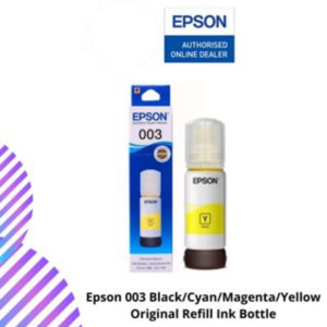 Epson 003 Black/Cyan/Magenta/Yellow Original Refill Ink Bottle - L1110 / L3100 / L3101 / L3110 / L3150 / L5190