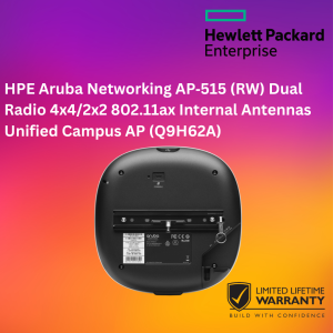 inc (21) HPE Aruba Networking AP‑515 (RW) Dual Radio 4x4/2x2 802.11ax Internal Antennas Unified Campus AP (Q9H62A)