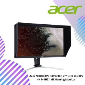 Acer NITRO XV3 ( XV273K ) 27" UHD LED IPS 4K 144HZ 1MS Gaming Monitor ( 2x HDMI , 2x DP, USB HUB 3.0, Audio Out, 3 Yrs Warranty)
