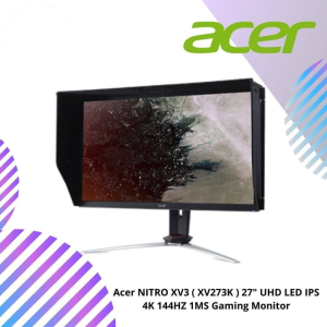 Acer NITRO XV3 ( XV273K ) 27" UHD LED IPS 4K 144HZ 1MS Gaming Monitor ( 2x HDMI , 2x DP, USB HUB 3.0, Audio Out, 3 Yrs Warranty)