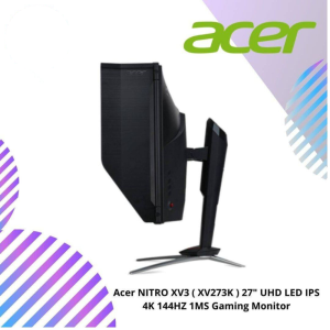 Acer NITRO XV3 ( XV273K ) 27" UHD LED IPS 4K 144HZ 1MS Gaming Monitor ( 2x HDMI , 2x DP, USB HUB 3.0, Audio Out, 3 Yrs Warranty)