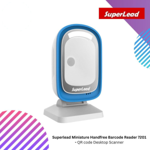 Superlead Miniature Handfree Barcode Reader 7201 - QR code Desktop Scanner