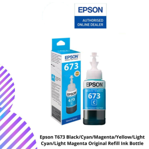 Epson T673 Black/Cyan/Magenta/Yellow/Light Cyan/Light Magenta Original Refill Ink Bottle
