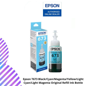 Epson T673 Black/Cyan/Magenta/Yellow/Light Cyan/Light Magenta Original Refill Ink Bottle