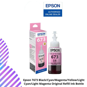 Epson T673 Black/Cyan/Magenta/Yellow/Light Cyan/Light Magenta Original Refill Ink Bottle