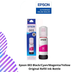 Epson 003 Black/Cyan/Magenta/Yellow Original Refill Ink Bottle - L1110 / L3100 / L3101 / L3110 / L3150 / L5190