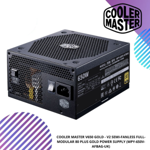COOLER MASTER V650 GOLD - V2 SEMI-FANLESS FULL-MODULAR 80 PLUS GOLD POWER SUPPLY (MPY-650V-AFBAG-UK)