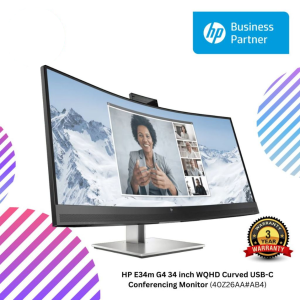 HP E34m G4 34 inch WQHD Curved USB-C Conferencing Monitor (40Z26AA#AB4)