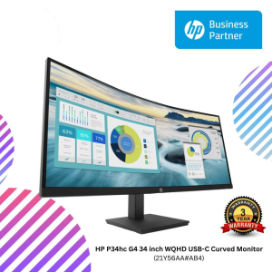 HP P34hc G4 34 inch WQHD USB-C Curved Monitor (21Y56AA#AB4)