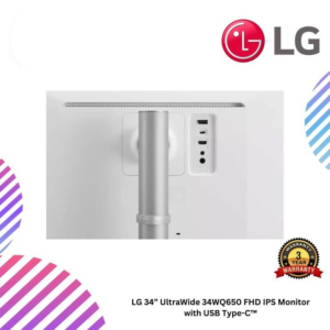 LG 34” UltraWide 34WQ650 FHD IPS Monitor with USB Type-C™