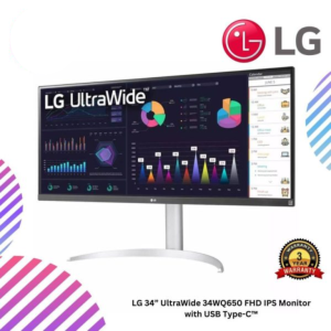 LG 34” UltraWide 34WQ650 FHD IPS Monitor with USB Type-C™