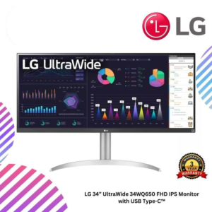 LG 34” UltraWide 34WQ650 FHD IPS Monitor with USB Type-C™