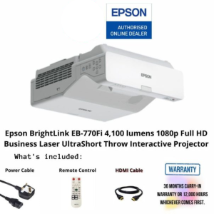 Epson BrightLink EB-770Fi 4,100 lumens 1080p Full HD Business Laser UltraShort Throw Interactive Projector