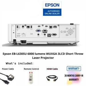 Epson EB-L630SU 6000 lumens WUXGA 3LCD Short Throw Laser Projector