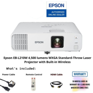 Epson EB-L210W 4,500 lumens WXGA Standard-Throw Laser Projector with Built-in Wireless