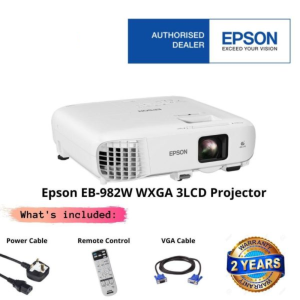 Epson EB-982W WXGA 3LCD Projector - 4,200 lumens