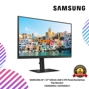 SAMSUNG 24" / 27" S40UA USB-C IPS Panel Borderless Flat Monitor ( S24A400U / S27A400U )