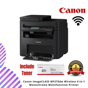 Canon imageCLASS MF275dw Wireless 4-in-1 Monochrome Multifunction Printer - Print, Scan, Copy, Fax