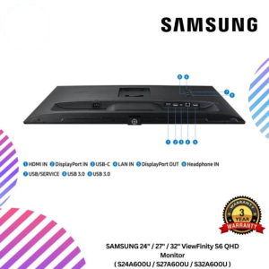 SAMSUNG 24" / 27" / 32" ViewFinity S6 QHD Monitor ( S24A600U / S27A600U / S32A600U )