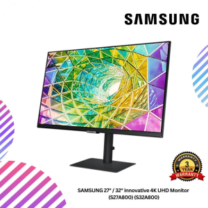 SAMSUNG 27" / 32" innovative 4K UHD Monitor  (S27A800) (S32A800)