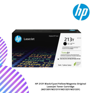 HP 213Y Black/Cyan/Yellow/Magenta Original LaserJet Toner Cartridge (W2130Y/W2131Y/W2132Y/W2133Y)