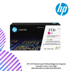HP 213Y Black/Cyan/Yellow/Magenta Original LaserJet Toner Cartridge (W2130Y/W2131Y/W2132Y/W2133Y)