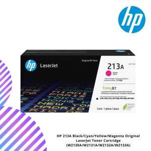 HP 213A Black/Cyan/Yellow/Magenta Original LaserJet Toner Cartridge (W2130A/W2131A/W2132A/W2133A)