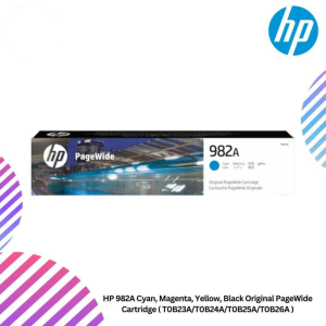 HP 982A Cyan, Magenta, Yellow, Black Original PageWide Cartridge ( T0B23A/T0B24A/T0B25A/T0B26A )