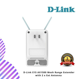 D-Link E15 AX1500 Mesh Range Extender with 2 x Ext Antenna