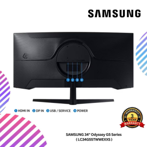 SAMSUNG 34" Odyssey G5 Series Monitor ( LC34G55TWWEXXS )