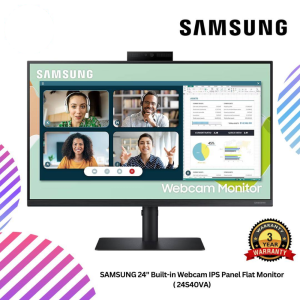 SAMSUNG 24" Built-in Webcam IPS Panel Flat Monitor ( 24S40VA)