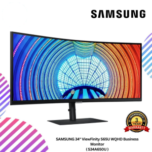 SAMSUNG 34" ViewFinity S65U WQHD Business Monitor ( S34A650U )