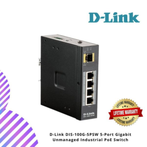 D-Link DIS-100G-5PSW 5-Port Gigabit Unmanaged Industrial PoE Switch