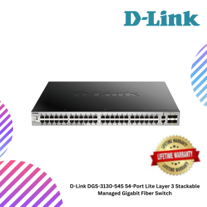 D-Link DGS-3130-54S 54-Port Lite Layer 3 Stackable Managed Gigabit Fiber Switch