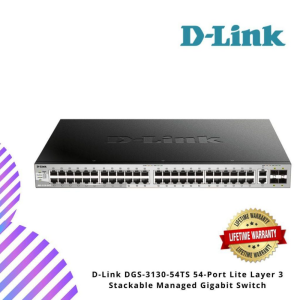 D-Link DGS-3130-54TS 54-Port Lite Layer 3 Stackable Managed Gigabit Switch