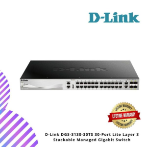D-Link DGS-3130-30TS 30-Port Lite Layer 3 Stackable Managed Gigabit Switch