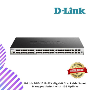 D-Link DGS-1510-52X Gigabit Stackable Smart Managed Switch with 10G Uplinks
