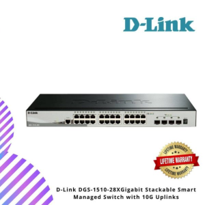 D-Link DGS-1510-28X Gigabit Stackable Smart Managed Switch with 10G Uplinks