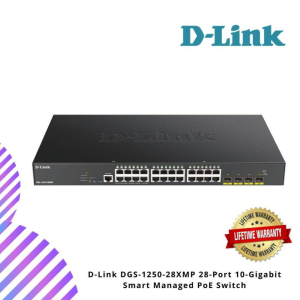 D-Link DGS-1250-28XMP 28-Port 10-Gigabit Smart Managed PoE Switch
