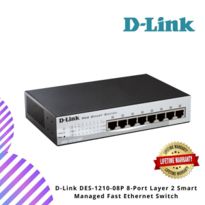 D-Link DES-1210-08P 8-Port Layer 2 Smart Managed Fast Ethernet Switch